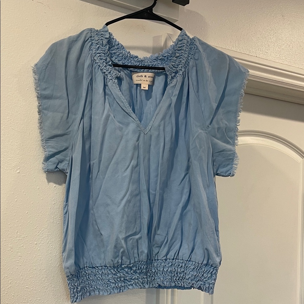 Cloth and Stone sky blue shirt